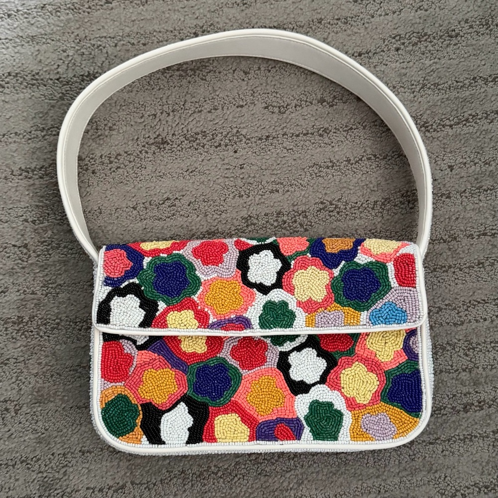 STAUD Tommy Vintage Beaded Bag